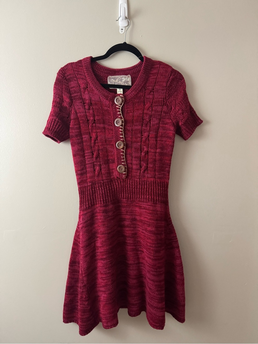Anthropologie Nick & Mo Short Sleeve Sweater Dress Medium